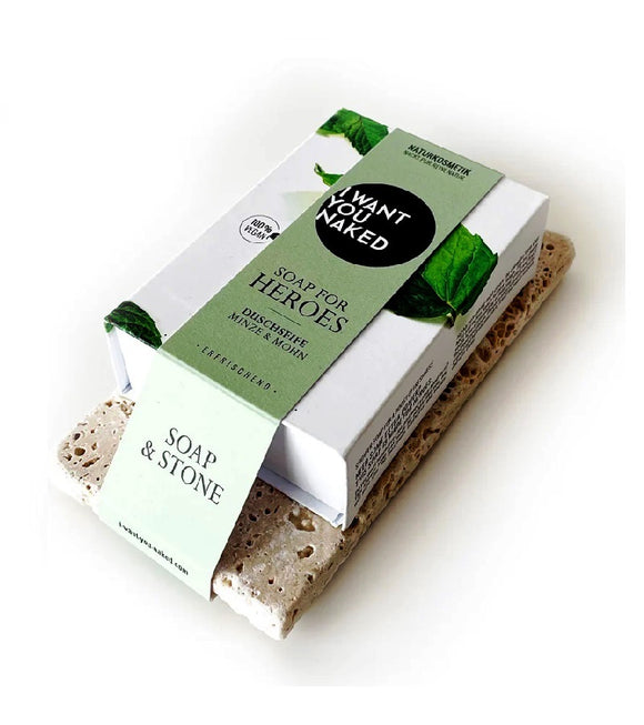 I Want You Naked For Heroes Soap Dish & Shower Soap Care Set