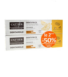 2xPack Cattier Organic Dentargile Toothpaste for Irritated Gums - 150 ml