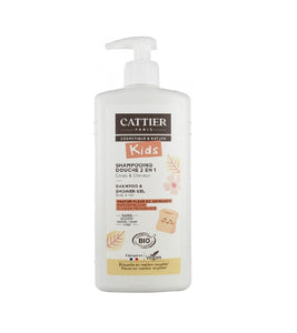 Cattier Organic Kids 2in1 Shower Shampoo Marshmallow Flower Scent  - 500 ml