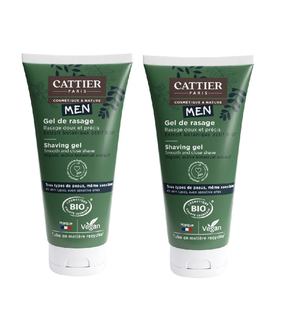 2xPack Cattier Men Organic Shaving Gel - 300 ml