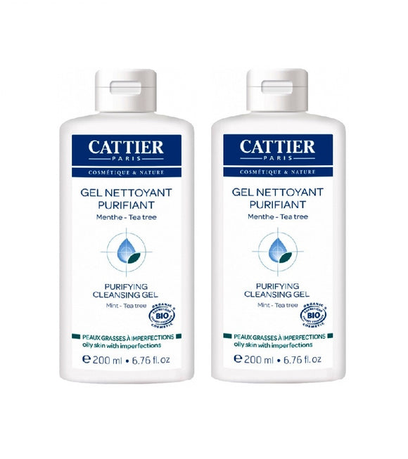 2xPack Cattier Bio Tea Tree Cleansing Detoxifying Gel - 400 ml