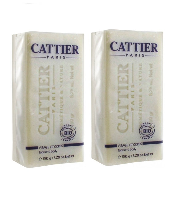 2xPack Cattier Organic Greasy Shea Butter Mild Vegetable Soap - 300 g