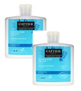 2xPack Cattier Organic Volume Shampoo for Fine Hair - 500 ml