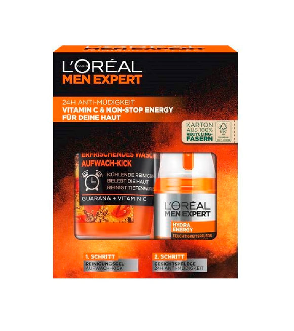L'Oréal Coffret Men HydraEnergy Face Wash+Cream Set