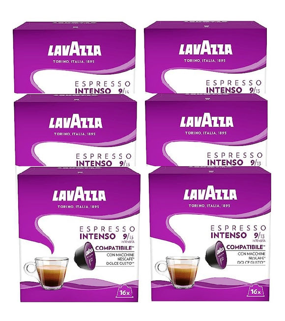 6xPack LAVAZZA Espresso Intenso for Dolce Gusto Machines - 96 Capsules