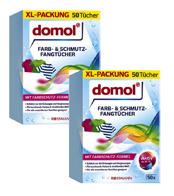 2xPack Domol Color & Dirt Absorbing Laundry Sheets - 48 Pieces