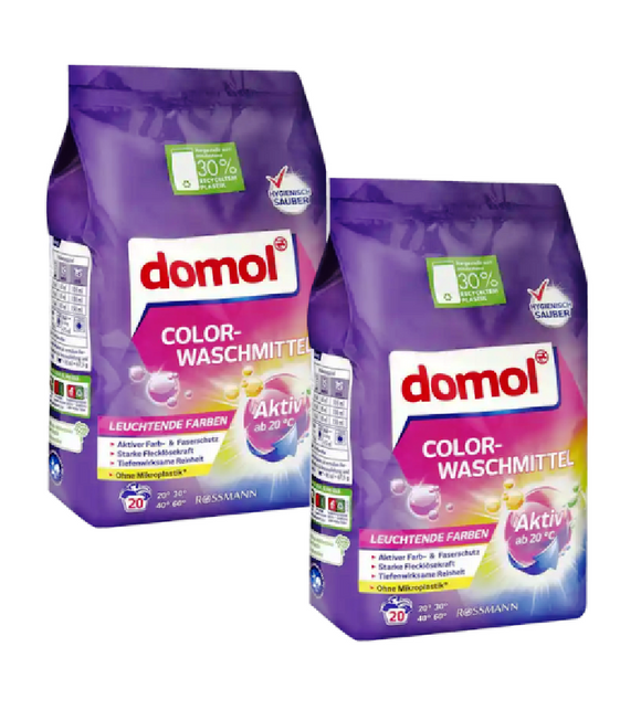 2xPack Domol Color Detergent Powder - 40 WL