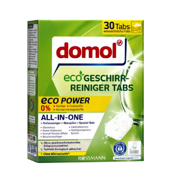 Domol Eco Dishwashing Tabs - 30 Pcs