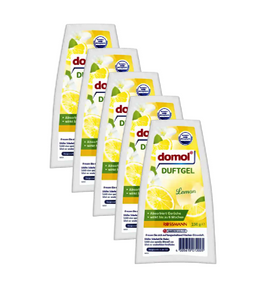 5xPack Domol Fragrance Gel "Lemon" Air Cleaners - 750 g