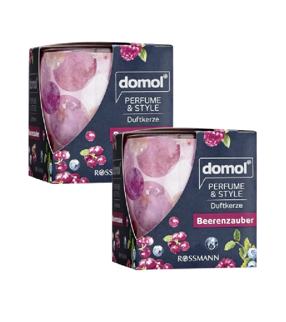 2xPack Domol Perfume & Style Berry Magic Scented Candles - 300 g