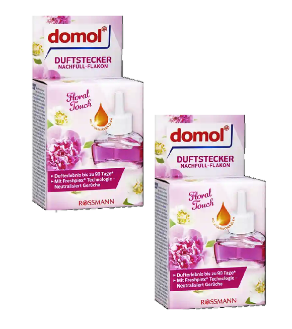 2xPack Domol Fragrance Plug Refill Bottle Floral Touch - 50 ml
