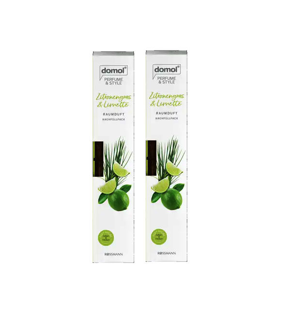 2xPack Domol Lemongrass & Lime Room Fragrance Refill Pack - 180 ml