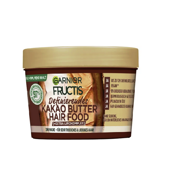 Garnier Fructis Cocoa Butter for Dry Curly Hair Food 3in1 Mask - 400 ml