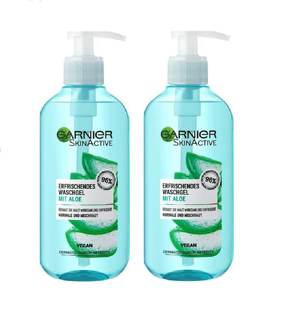 2xPack Garnier Skin Active Washing Gel with Aloe - 400 ml