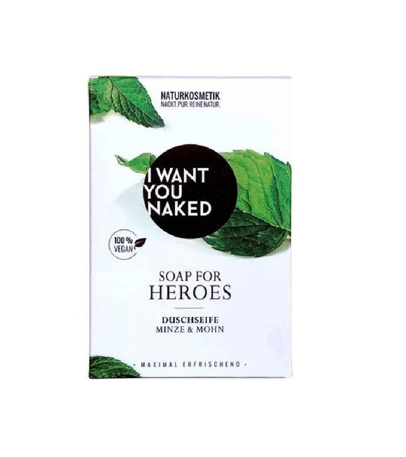 I Want You Naked For Heroes Mint & Poppy Bath Soap - 100 g