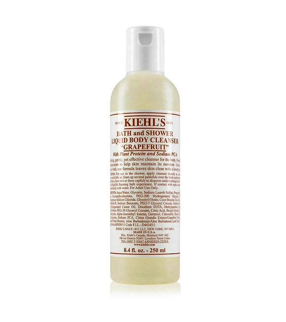 KIEHL'S Grapefruit Body Cleanser Bath and Shower Gel - 250 or 500 ml