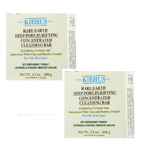 2xPack KIEHL'S Rare Earth Deep Pore Purifying Concentrated Facial Soap - 200 g