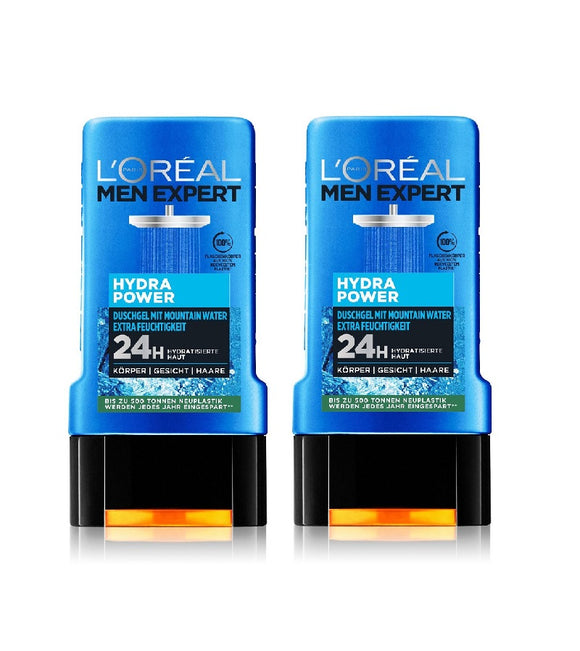 2xPack L'Oréal Men Expert Hydra Power Mountain Water Shower Gel - 500 ml