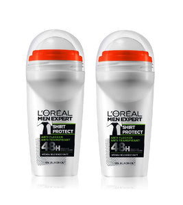2xPack L'Oréal Men Expert Shirt Control Antiperspirant 48H Dry Protection Deodorant Roll on - 100 ml