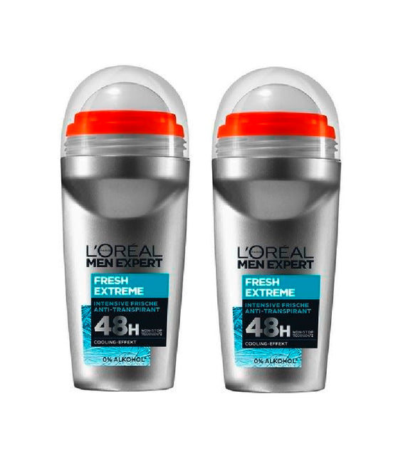 2xPack L'Oréal Men Expert Deodorant RollOn Extreme Fresh - 100 ml