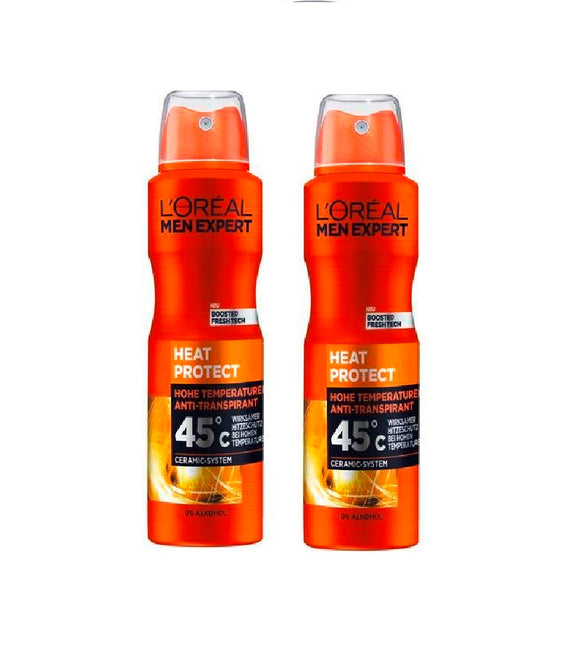 2xPack L'Oréal Men Expert Deodorant Spray Heat Protect - 300 ml