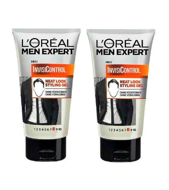 2xPack L'oréal Men Expert InvisiControl Neat Look Hair Styling Gel - 300 ml