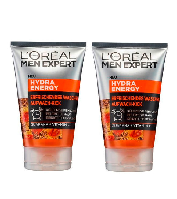 2xPack L'Oréal Men Expert Hydra Energy Wash Gel - 200 ml