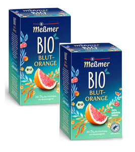 2xPack Meßmer Organic Blood Orange Fruit Tea Bags - 40 Pcs