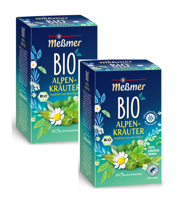 2xPack Meßmer Organic Alpine Herbs Tea Bags - 40 Pcs