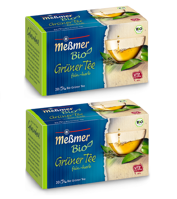 2xPack Meßmer Organic Green Tea Bags - 40 Pcs