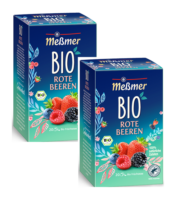 2xPack Meßmer Organic Red Berries Tea Bags - 40 Pcs