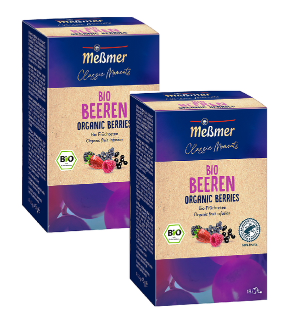 2xPack Meßmer Organic Berries Fruit Tea Bags - 36 Pcs