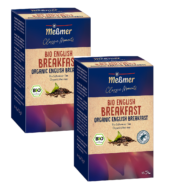 2xPack Meßmer Organic English Breakfast Black Tea Bags - 36 Pcs