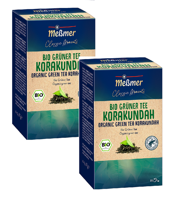 2xPack Meßmer Organic Green Tea Korakundah Tea Bags - 36 Pcs
