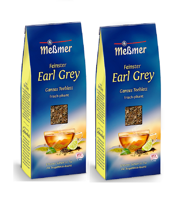 2xPack Meßmer Finest Earl Grey Black Tea Flavored with Bergamot Aroma Loose Tea - 300 g