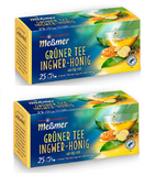 2xPack Meßmer Green Tea with Ginger and Honey Aroma Tea Bags - 50 Pcs
