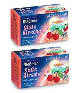 2xPack Meßmer Ibiza Dream Fruit Tea with Cherry Aroma Tea Bags - 40 Pcs