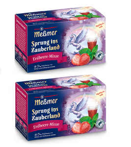 2xPack Meßmer Jump into Magic Land Fruit Tea with Mint and Strawberry Aroma Tea Bags - 36 Pcs