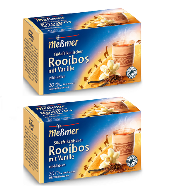2xPack Meßmer South African Rooibos Vanilla Tea Bags - 40 Pcs