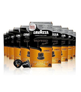 10xPack LAVAZZA Espresso Maestro Lungo Nespresso Coffee Capsules - 100 Capsues