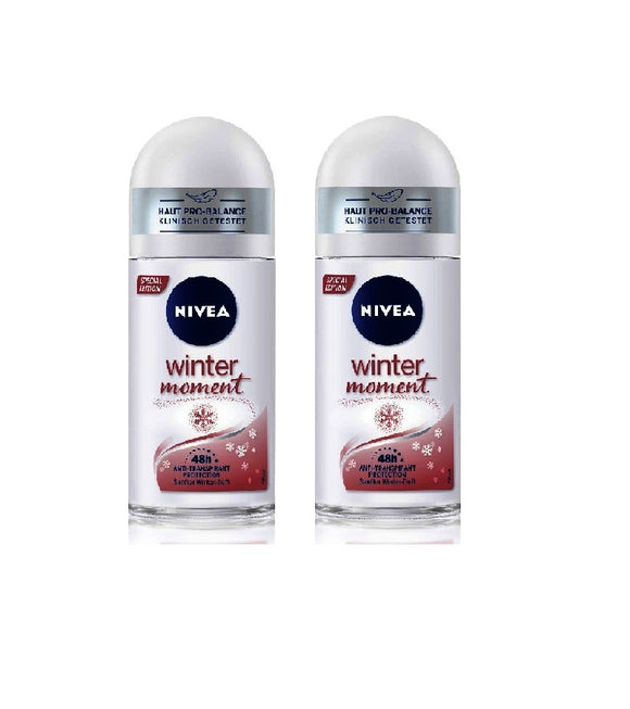 2xPack NIVEA Antiperspirant Roll-on Winter Moment - 100 ml