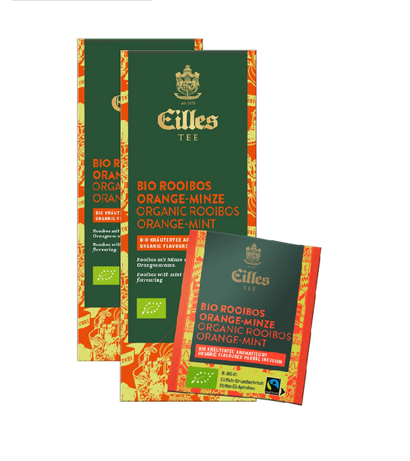 2xPack Eilles Organic & Fair Trade Orange-Mint Tea Bags - 50 Pcs