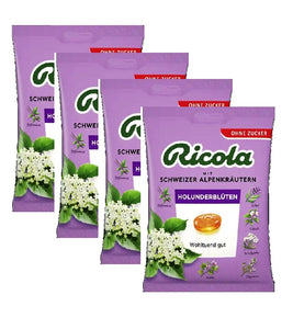 4xPack Ricola Eelderflower Candy, Sugar-Free - 300 g