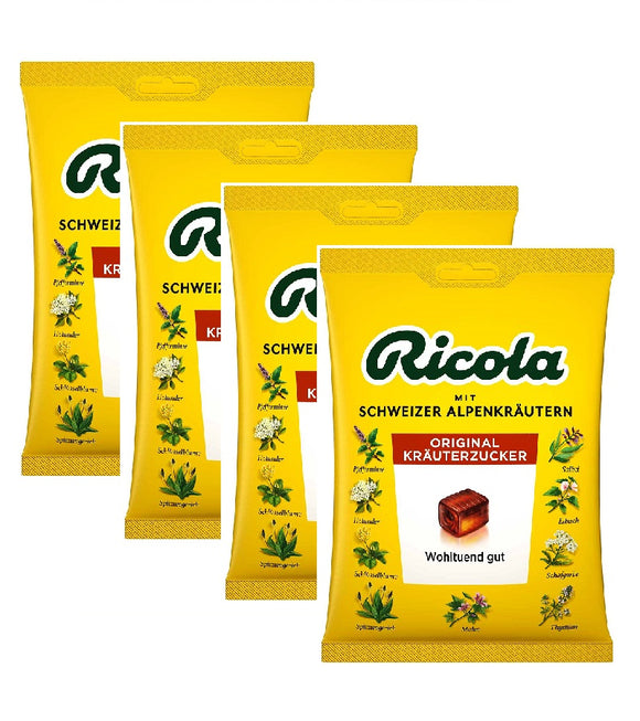 4xPack Ricola Swiss Herbal Sugar Candy - 300 g