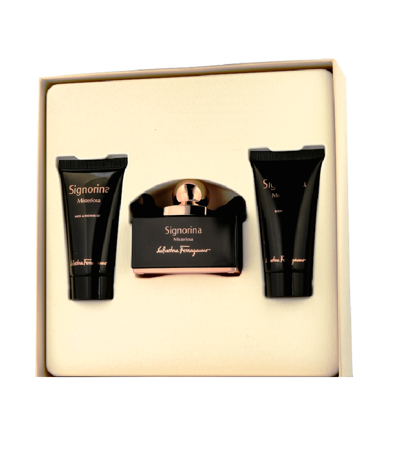 Salvatore Ferragamo Signorina Misteriosa Fragrance+Body Lotion and Shower Gel Gift Set - LARGE