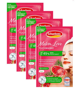 4xPack Schaebens Melon Love Sheet Masks