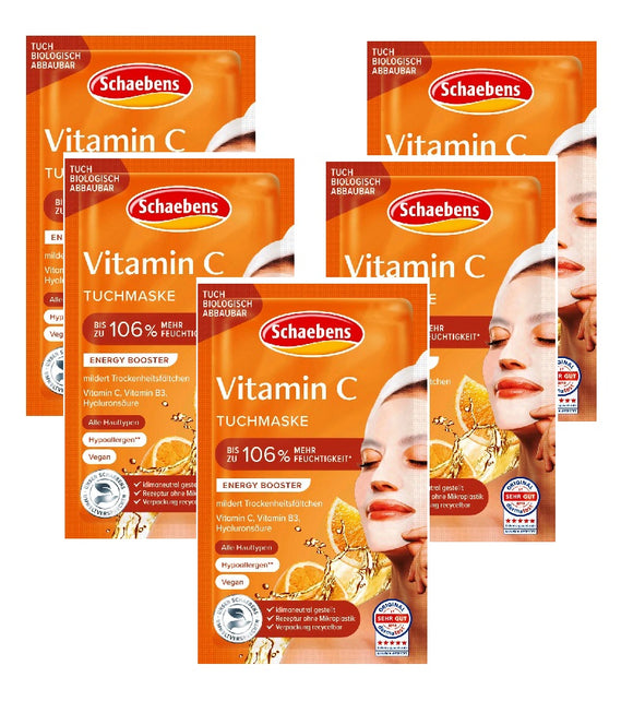 5xPack Schaebens Vitamin C Sheet Masks