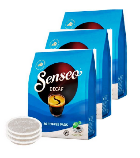 3xPack SENSEO Coffee Pads - Decaffeinated - 108 Pads