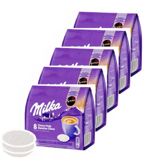 5xPack SENSEO Coffee Pads - Milka Cocoa Drink - 40 Pads