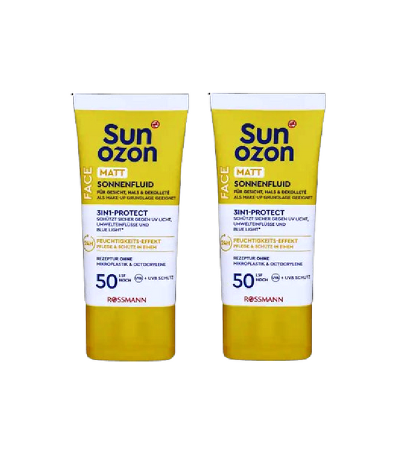 2xPack Sunozon Sun Fluid Matt SPF 50 - 100 ml